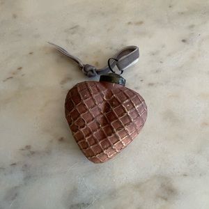 Dusty Rose & Gold Glass Heart